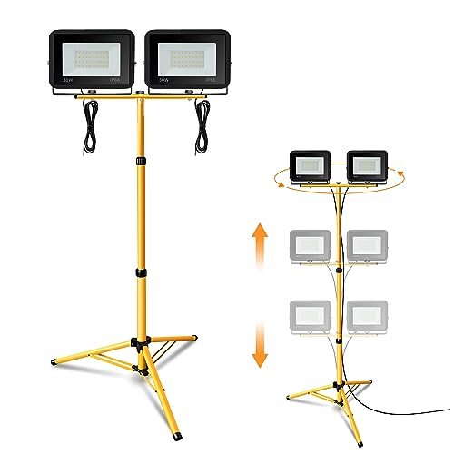 Jiubiaz Led Baustrahler Mit Stativ